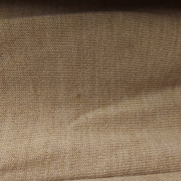 SAG HARBOR Open Cardigan Tan Knit Sweater with Attached Beaded Tank Top sz M - Picture 7 of 13